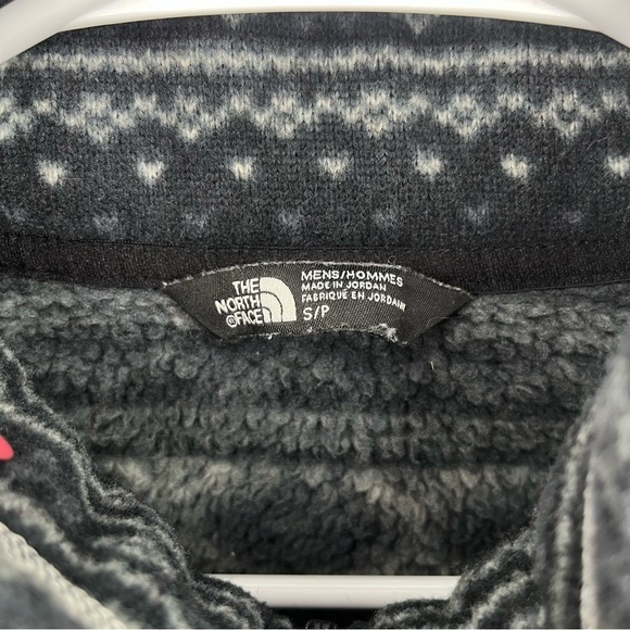 The North Face Fleece Fair Isle Print Quarter Zip Pullover Nordic Alpine Small - Picture 2 of 8